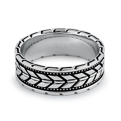 Sterling Silver Arrow Band Ring