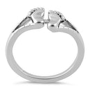 Sterling Silver Baby Feet Ring