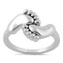 Sterling Silver Baby Feet Ring