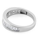 Sterling Silver Baguette Channel CZ Ring