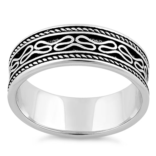 Sterling Silver Bali Design Band Ring