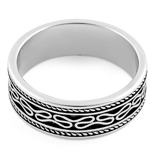 Sterling Silver Bali Design Band Ring