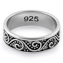 Sterling Silver Bali Swirl Band Ring