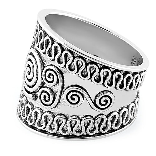 Sterling Silver Bali Swirl Ring