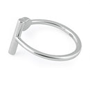 Sterling Silver Bar & Ball Ring