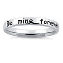 Sterling Silver "Be mine forever" Ring