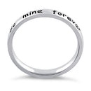 Sterling Silver "Be mine forever" Ring