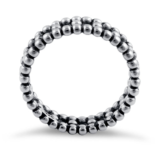 Sterling Silver Bead Eternity Ring