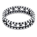 Sterling Silver Bead Eternity Ring