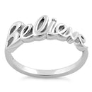 Sterling Silver "Believe" Ring