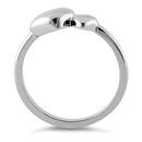 Sterling Silver Big & Little Heart