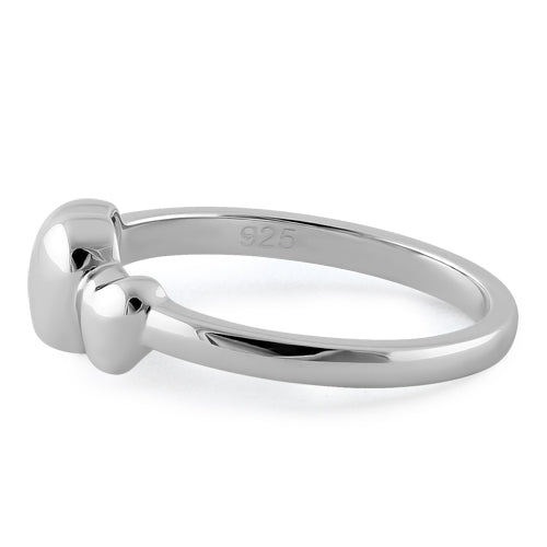 Sterling Silver Big & Little Heart