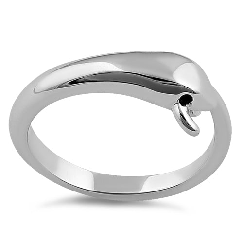 Sterling Silver Biting Snake Ring