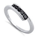 Sterling Silver Black Onyx Free Form Ring