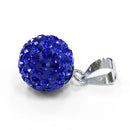 Sterling Silver Blue CZ Ball Pendant