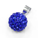 Sterling Silver Blue CZ Ball Pendant