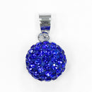 Sterling Silver Blue CZ Ball Pendant