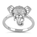 Sterling Silver Boho Elephant Head Ring