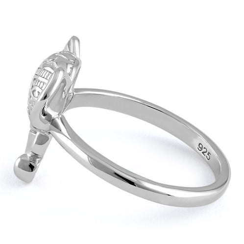 Sterling Silver Boho Elephant Head Ring