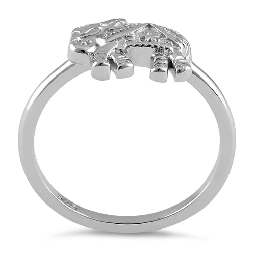 Sterling Silver Boho Elephant Ring