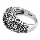 Sterling Silver Bold Flowers Ring