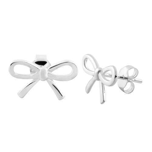 Sterling Silver Bow Earrings