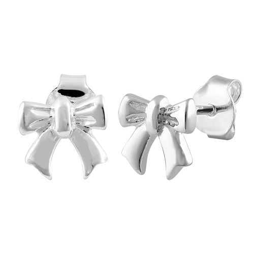Sterling Silver Bow Earrings