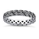 Sterling Silver Braid Eternity Band