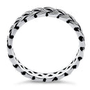 Sterling Silver Braid Eternity Band