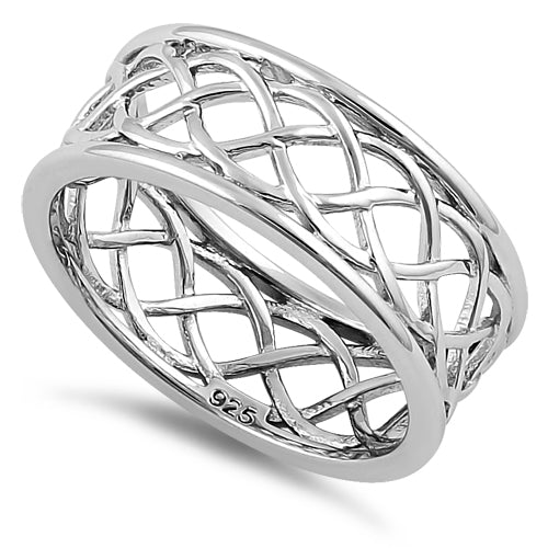 Sterling Silver Braided Eternity Band