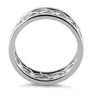 Sterling Silver Braided Eternity Band