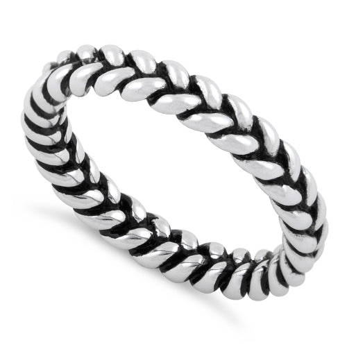 Sterling Silver Braided Stacklable Ring