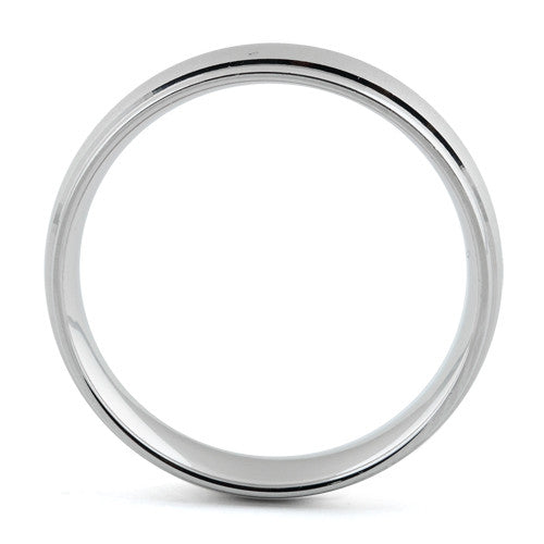 Sterling Silver Brushed Wedding Band Ring