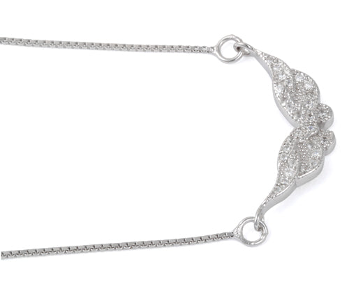 Sterling Silver Butterfly CZ Necklace