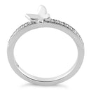 Sterling Silver Butterfly CZ Ring