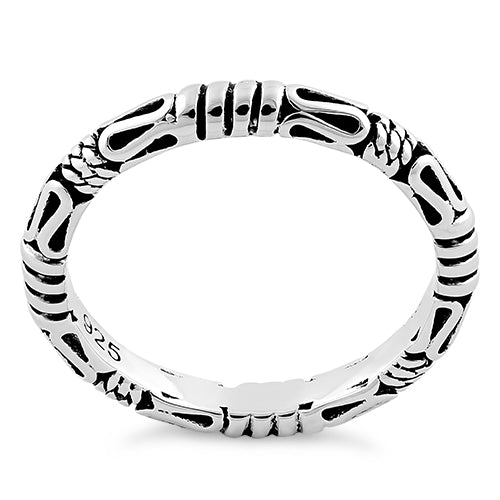 Sterling Silver Byzantine Band Ring