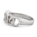 Sterling Silver C Pave CZ Ring