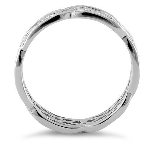 Sterling Silver Carrick Bend Knot Infinity Band