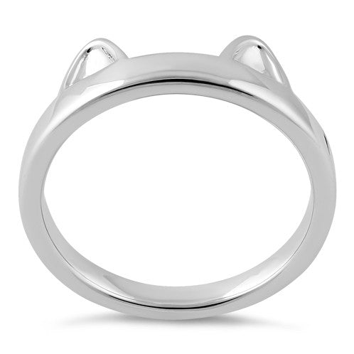 Sterling Silver Cat Ear Ring