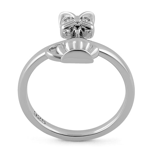 Sterling Silver Cat Ring