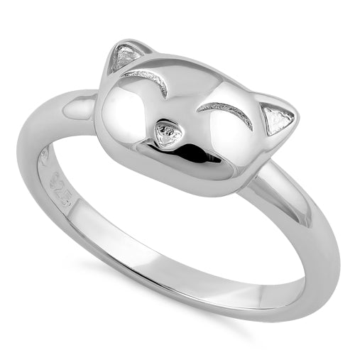 Sterling Silver Cat Ring