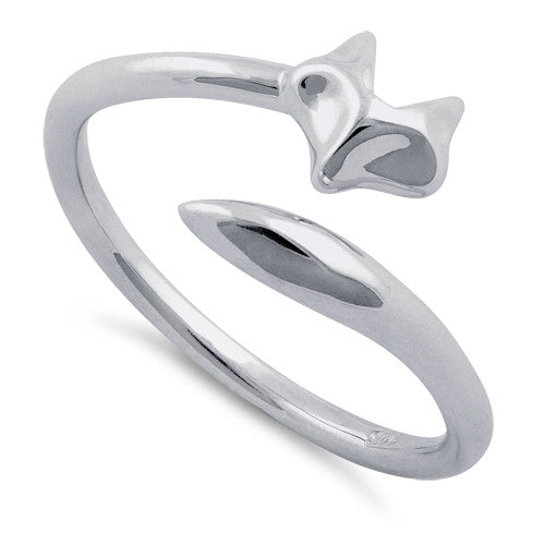 Sterling Silver Fox Ring