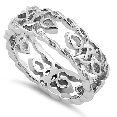 Sterling Silver Celtic Autumn Eternity Ring