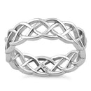 Sterling Silver Celtic Bradied Band Ring