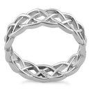 Sterling Silver Celtic Bradied Band Ring