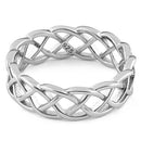 Sterling Silver Celtic Bradied Band Ring