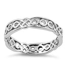 Sterling Silver Celtic Style Eternity Ring