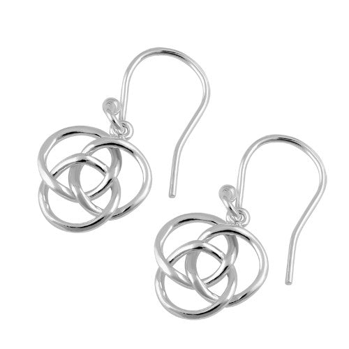 Sterling Silver Celtic Triquetra Hook Earrings