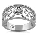 Sterling Silver Center Flower Ring
