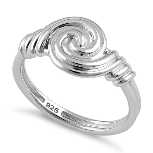 Sterling Silver Circle Swirl Ring